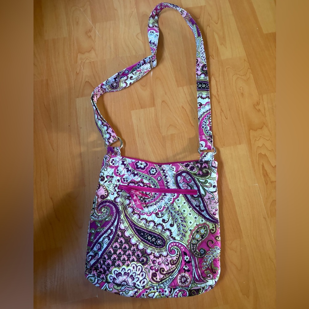 VERA BRADLEY Very Berry Paisley Large Hipster Bag Purse Crossbody